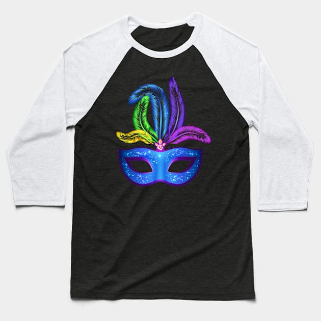 MARDI GRAS Baseball T-Shirt by ReignGFX